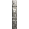 Jerusalem stone mezuzah case - Gray Rounded, handmade in Jerusalem