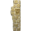 Jerusalem stone mezuzah case - Beige Israel Shape, handmade in Jerusalem