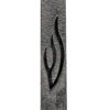 Jerusalem stone mezuzah case - Black Built Fire Shin, handmade in Jerusalem