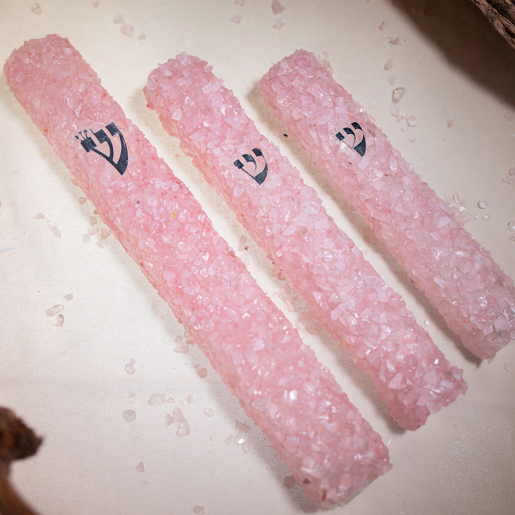 Crystal Mezuzah - Rose Quartz - Image 2