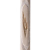Jerusalem stone mezuzah case - Beige Oval Hammered Shin, handmade in Jerusalem