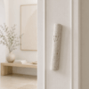 Jerusalem stone mezuzah case - White Travertine, handmade in Jerusalem