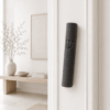 Jerusalem stone mezuzah case - Natural Black, handmade in Jerusalem