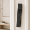 Jerusalem stone mezuzah case - Natural Black Built Shin, handmade in Jerusalem