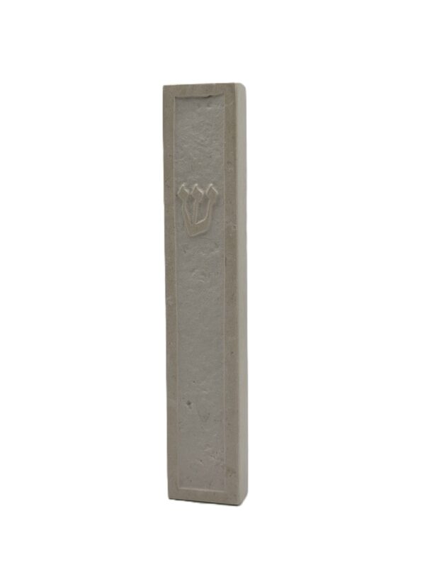 Jerusalem stone mezuzah case - Natural Frame Design, handmade in Jerusalem
