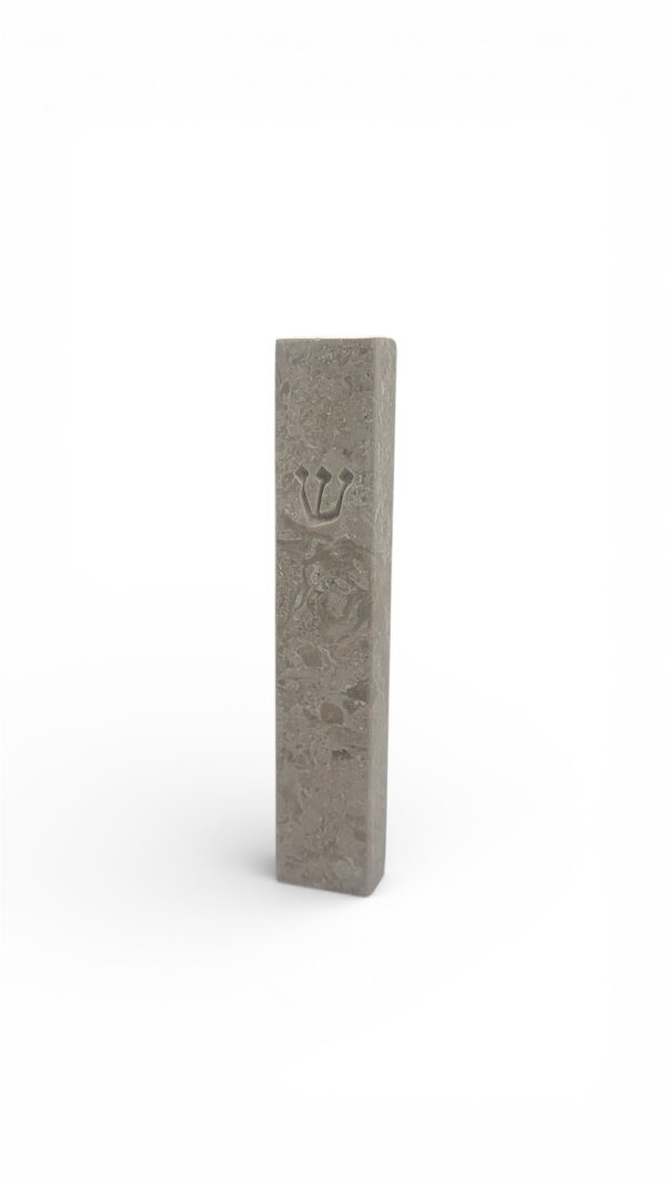 Jerusalem stone mezuzah case - Crema Stone, handmade in Jerusalem (view 3)