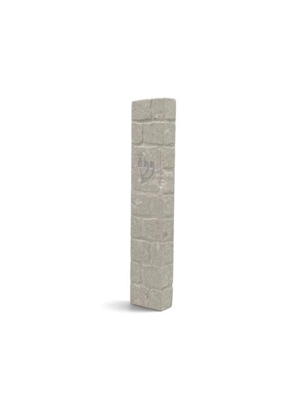 Jerusalem Stone Mezuzah - Kotel Crema Stone