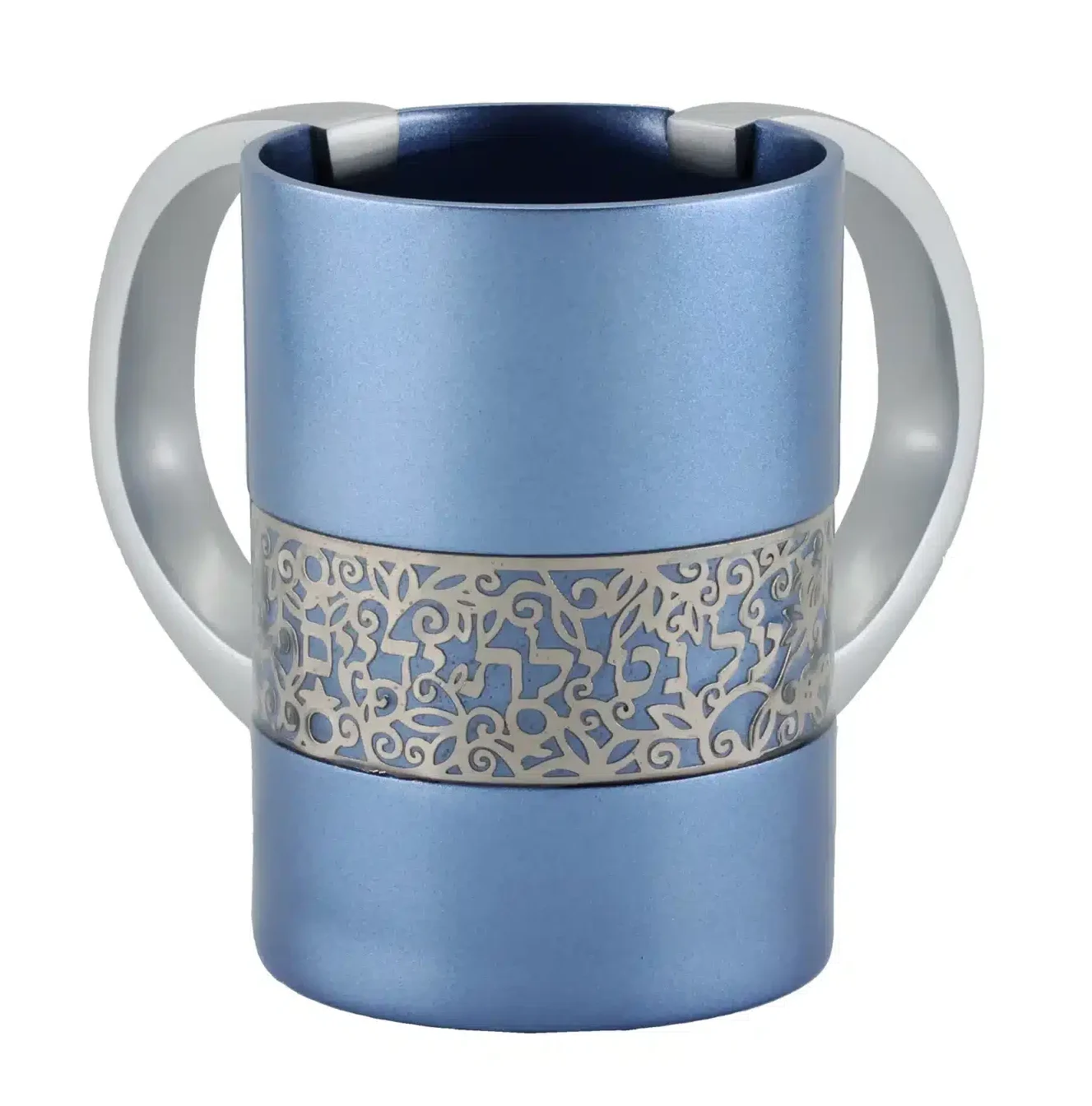 Elegant Jewish Netilat Yadayim Washing Cup with Double Handles & Decorative - Image 2