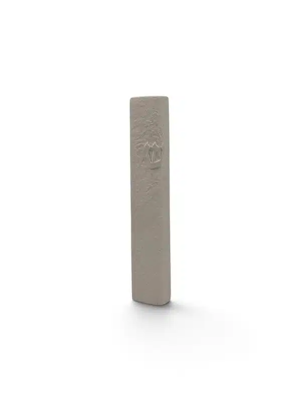 Jerusalem Stone Mezuzah - Natural Design Built Shin