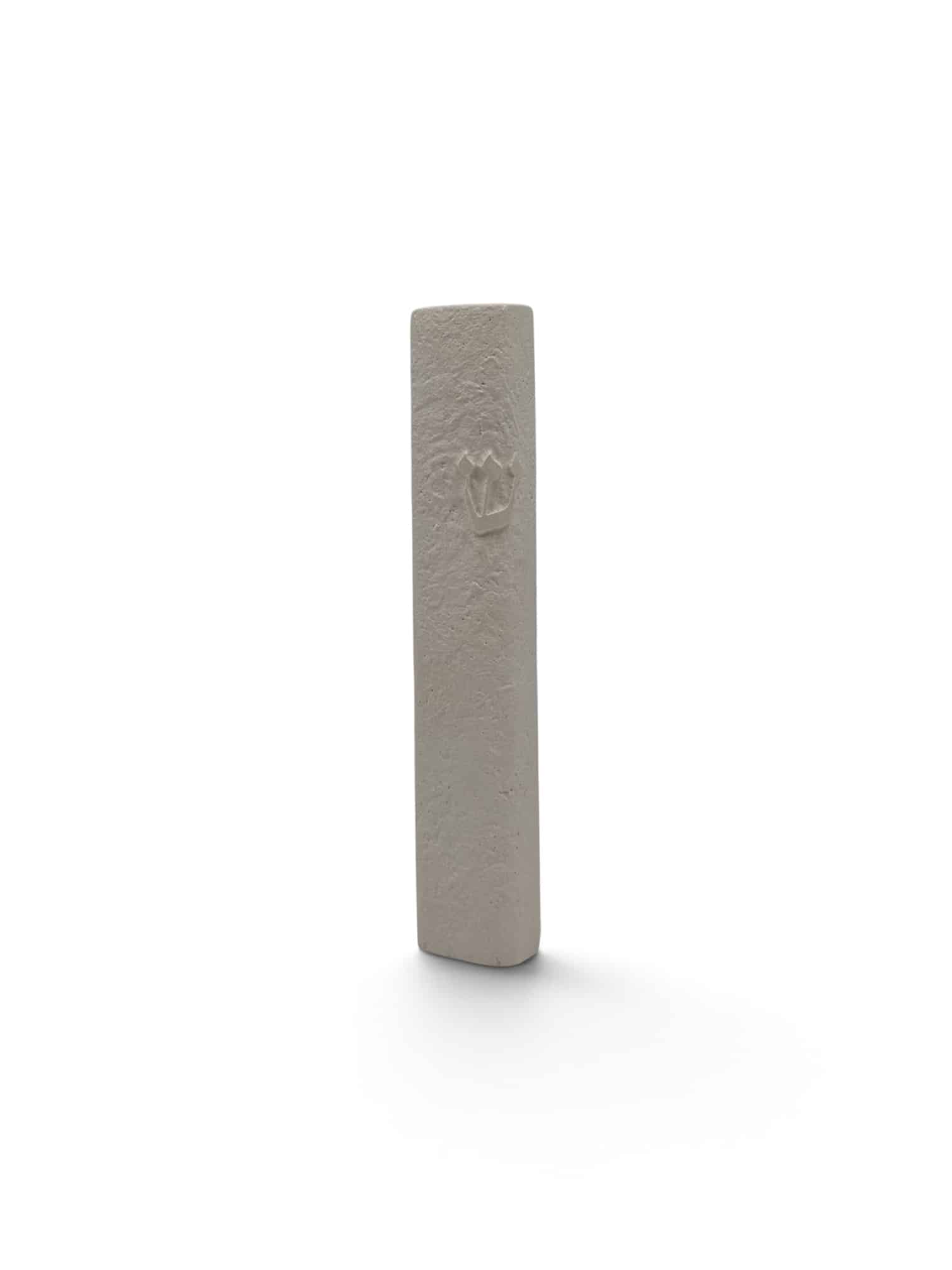 Jerusalem Stone Mezuzah - Natural Design Built Shin