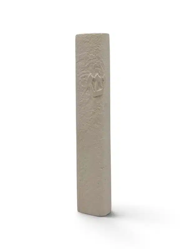 Jerusalem Stone Mezuzah - Natural Design Built Shin